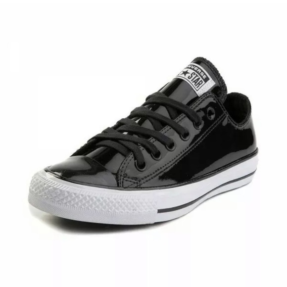 converse shiny black